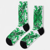 Abstrakter Mandala-Psychedelschmetterling Socken (Linkes Detail)