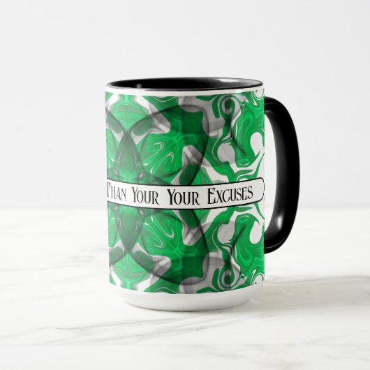 Abstrakter Mandala-Psychedelschmetterling Tasse (VorderseiteRechts)