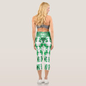 Abstrakter Mandala-Schmetterling Capri Leggings (Rückseite)
