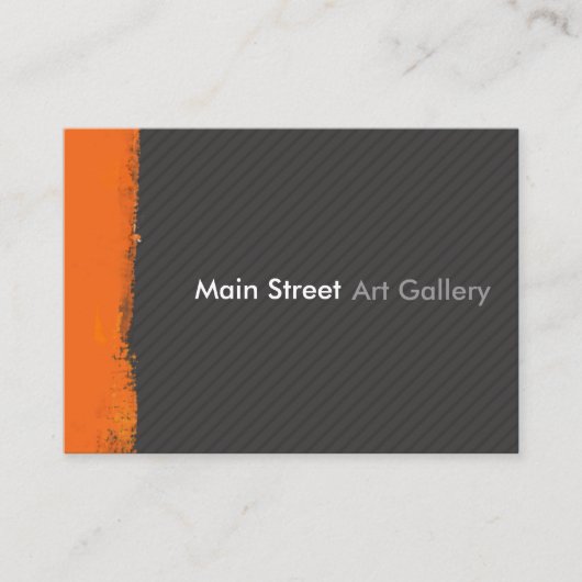 Abstrakter Mandarinebrushstroke-modernes Visitenkarte (Vorderseite)