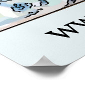 Abstrakter Mann auf Handy, Text bearbeiten Poster (Ecke)