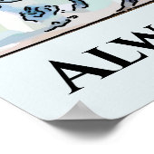 Abstrakter Mann auf Handy, Text bearbeiten Poster (Ecke)