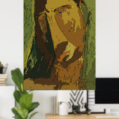 Abstrakter Mann, Text hinzufügen Poster (Heimbüro)