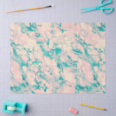 Abstrakter Marmor aus grünem Rosa Seidenpapier (Basteln)