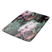 Abstrakter Marmor aus schwarzem, rosa und graugrün Badematte (Schrägansicht)