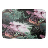 Abstrakter Marmor aus schwarzem, rosa und graugrün Badematte (Vorderseite)