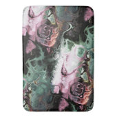 Abstrakter Marmor aus schwarzem, rosa und graugrün Badematte (Vorderseite Vertikal)