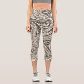 Abstrakter Marmor Capri Leggings (Vorderseite)