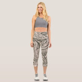 Abstrakter Marmor Capri Leggings (Vorderseite)