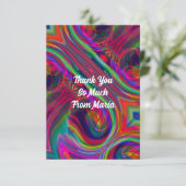 Abstrakter Marmor flüssig Dankeskarte (Stehend Vorderseite)