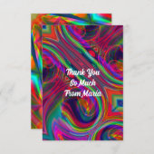 Abstrakter Marmor flüssig Dankeskarte (Vorne/Hinten)