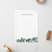 Abstrakter Marmor im Lila und grünen Personalisier Mitteilungskarte (Vorderseite/Rückseite Beispiel)