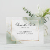 Abstrakter Marmor im Mutchsäge Save the Date Einladung (Stehend Vorderseite)