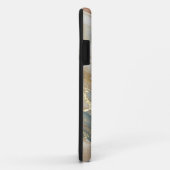 Abstrakter Marmor in Beige & Blau Case-Mate iPhone Hülle (Hinten/Rechts)