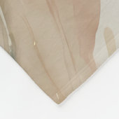 Abstrakter Marmor in Beige & Blau Fleecedecke (Ecke)