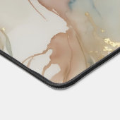 Abstrakter Marmor in Beige & Blau Schreibtischunterlage (Ecke)