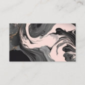 Abstrakter Marmor in Rosa und Schwarz Visitenkarte (Vorderseite)