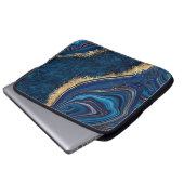 abstrakter Marmor mit Granitmosa Laptopschutzhülle (Vorne Knopf)