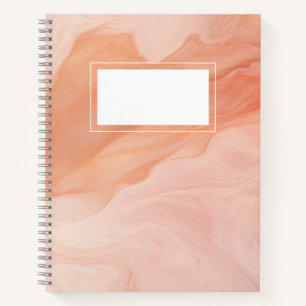 Abstrakter Marmor Peach fuzz Notizblock