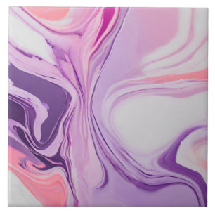 Abstrakter Marmor Rosa Lila Farbtöne Paint Splash Fliese
