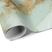 Abstrakter Marmor Sagegrün Geschenkpapier (Rolleneckpunkt)