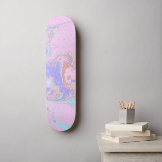 Abstrakter Marmor Skateboard (Wandkunst)