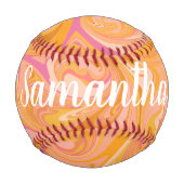 Abstrakter Marmor Swirl Baseball (Vorderseite)