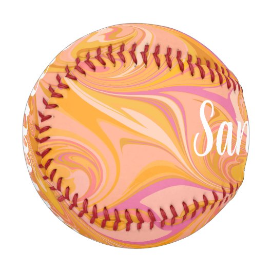 Abstrakter Marmor Swirl Baseball (Vorderseite Links)