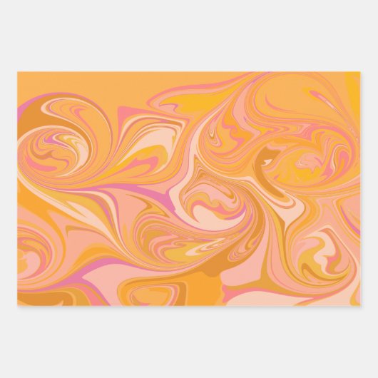 Abstrakter Marmor Swirl Geschenkpapier Set (Vorderseite 2)