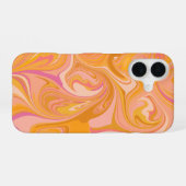 Abstrakter Marmor Swirl iPhone 16 Hülle (Rückseite (Horizontal))