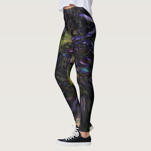 Abstrakter Marmor Swirl Moderne Kunst Cool einziga Leggings (Links)