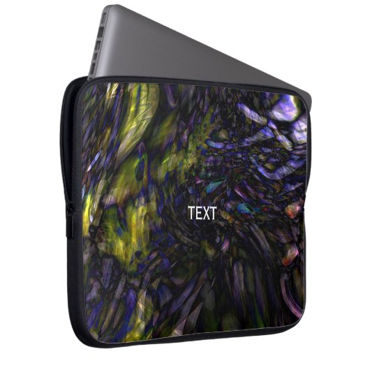 Abstrakter Marmor Swirl Moderner Farbschlauch Laptopschutzhülle (Vorne Rechts)