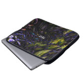 Abstrakter Marmor Swirl Moderner Farbschlauch Laptopschutzhülle (Vorne Knopf)