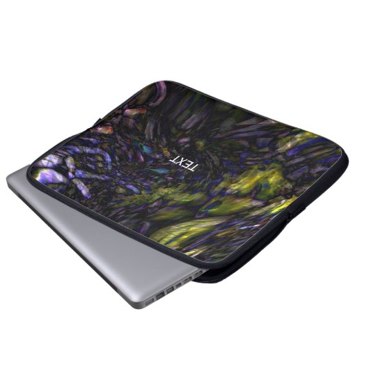 Abstrakter Marmor Swirl Moderner Farbschlauch Laptopschutzhülle (Vorne Knopf)