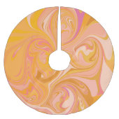 Abstrakter Marmor Swirl Polyester Weihnachtsbaumdecke (Vorderseite)