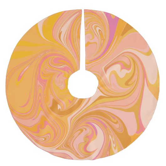 Abstrakter Marmor Swirl Polyester Weihnachtsbaumdecke (Vorderseite)