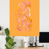 Abstrakter Marmor Swirl Poster (Heimbüro)