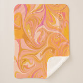 Abstrakter Marmor Swirl Sherpadecke (Vorderseite)