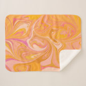 Abstrakter Marmor Swirl Sherpadecke (Vorderseite (Horizontal))