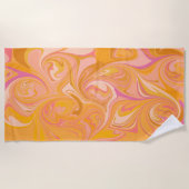 Abstrakter Marmor Swirl Strandtuch (Vorderseite)
