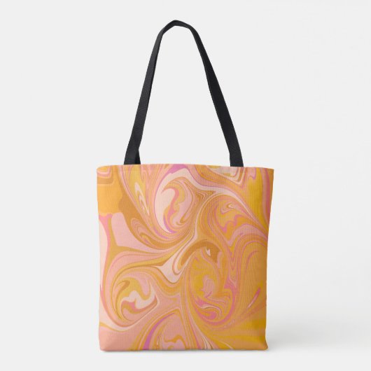 Abstrakter Marmor Swirl Tasche (Rückseite)
