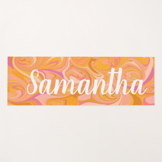 Abstrakter Marmor Swirl Yogamatte (Vorderseite (Horizontal))