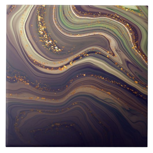 Abstrakter Marmor und Glitzer Fliese (Vorderseite)