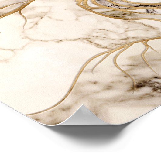 Abstrakter Marmorbaum Poster (Ecke)