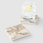 Abstrakter Marmorbaum Steinuntersetzer (Seitenansicht)