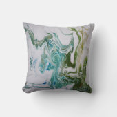 Abstrakter Marmorgrün Kissen (Vorderseite)