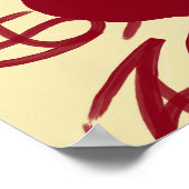 Abstrakter Maron und Braun Poster (Ecke)