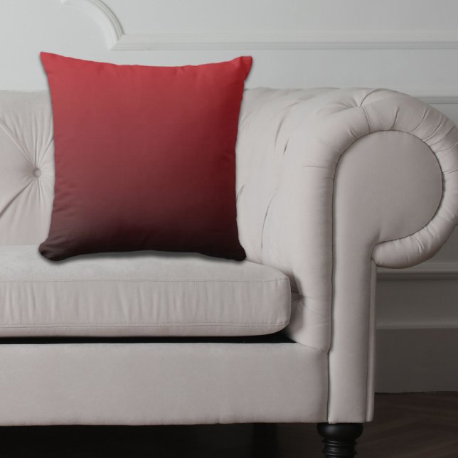 abstrakter Marsala-Rotburgunder Kissen (minimalist abstract marsala red burgundy maroon outdoor pillow)