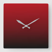 abstrakter Marsala-Rotburgunder Quadratische Wanduhr (Vorderseite)