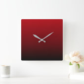 abstrakter Marsala-Rotburgunder Quadratische Wanduhr (Zuhause)